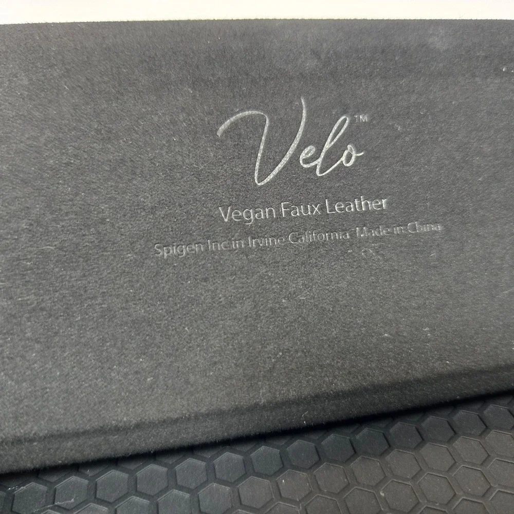 Spigen Velo iPad Case Black Vegan Faux Leather Folio Cover with Pencil Holder